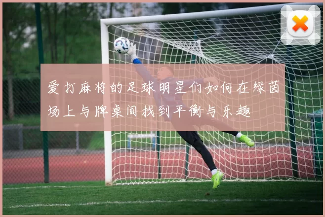 爱打麻将的足球明星们如何在绿茵场上与牌桌间找到平衡与乐趣